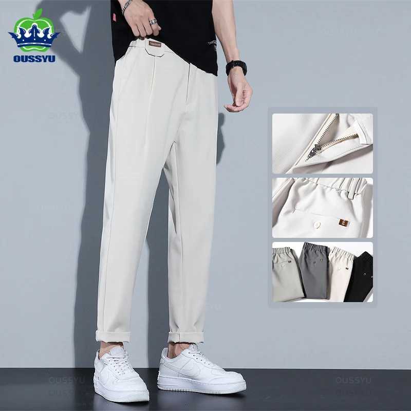 Brand ClothingHigh-Quality Business Suit Pants Men Pendulous Smooth Solid Casual Straight Full Office Formal Trousers Male W250225