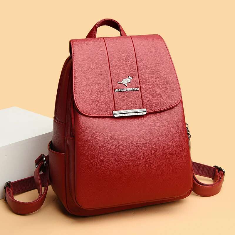 Fashion New Style4 Women's Leather Backpacks Female School Backpack Women Shoulder Bags For Teenage Girls Travel Back