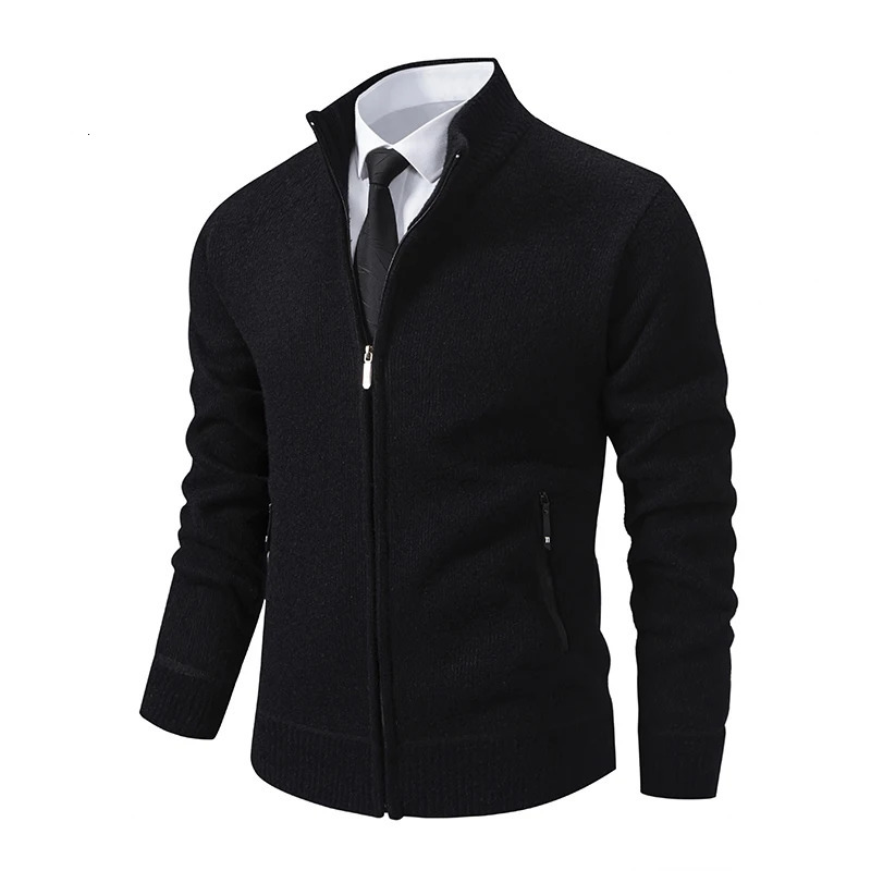 Mens Knitted Cardigan Jacket Vintage Winter Sweater Coat Casual Turndown Collar Fleece Jackets Fashion Mens Autumn Outwear 250224