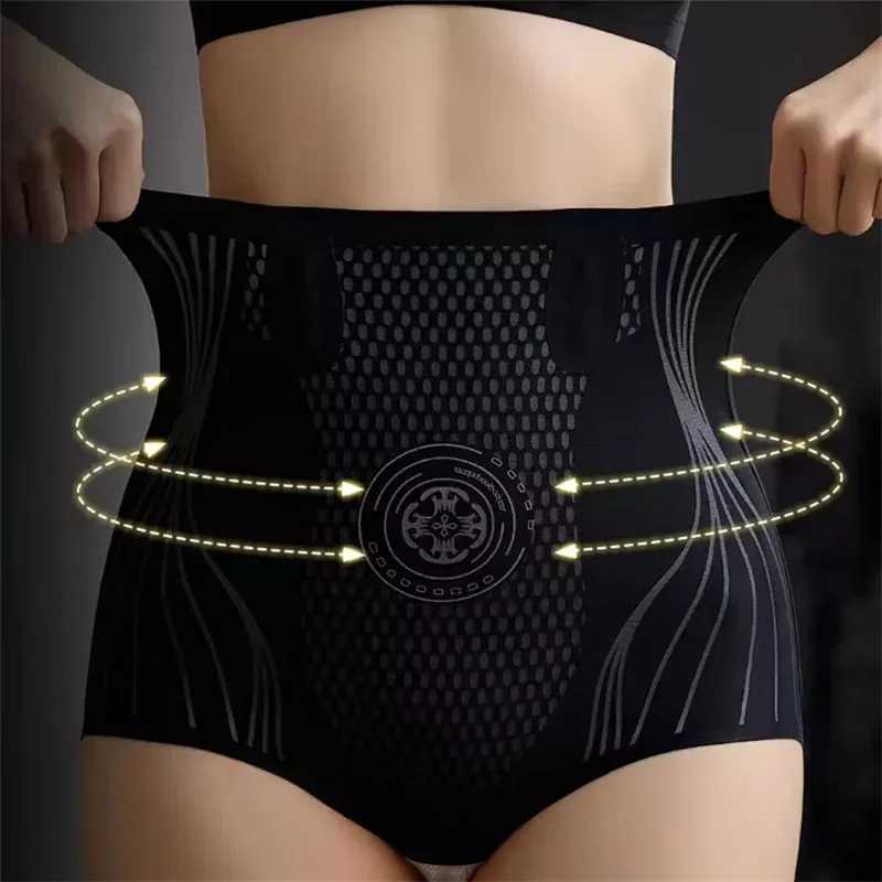 New Arrival 1 X Ice Silk Shapewear Panty High Waisted Tummy Tucking Hip Lifting Fiber Repair Shaping Panty Postpartum Girdle Body Panty Z250225