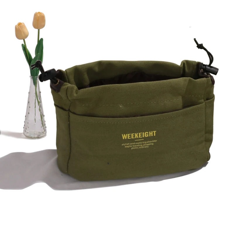 Canvas Purse Organizer Bag Inner Insert with Compartment Makeup Handbag with Lots of Pockets Lightweight Fit Giving Structure 250224