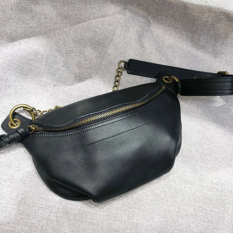 New Genuine Leather Crossbody Bags For Women Natural Cowhide Shoulder Travel Solid Color Designer Messenger Female Chest Bag