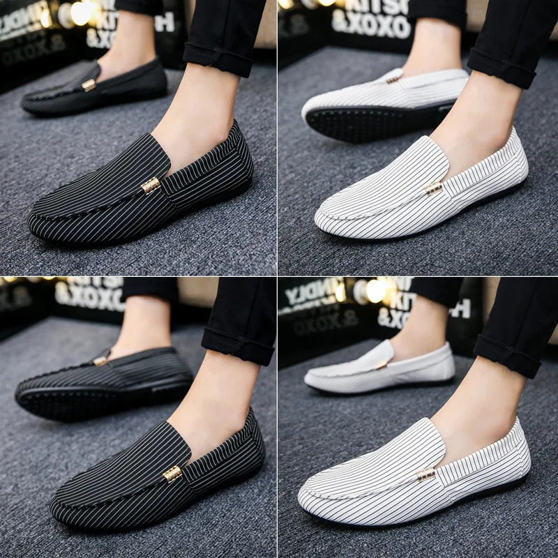 2024 Mens Flat Loafers Comfortable Casual Shoes Breathable Slip-On Soft Driving Shoes Light Moccasins Hombre Men Lazy Shoes 250224