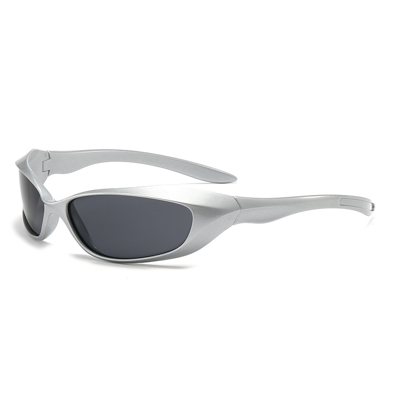 2025 cross-border cycling sunglasses, popular couple's punk hip-hop sports mirror, European and American futuristic Y2K sunglasses.