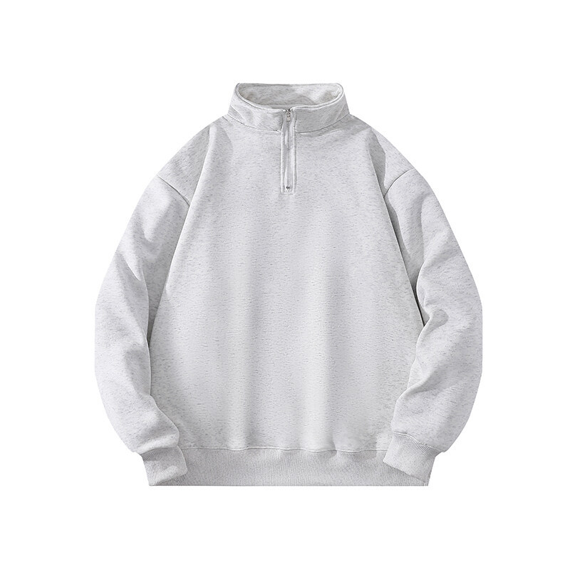 FD02241 Heavy Half Zipper Sweatshirt Men's Fashion Spring Stand Collar Top