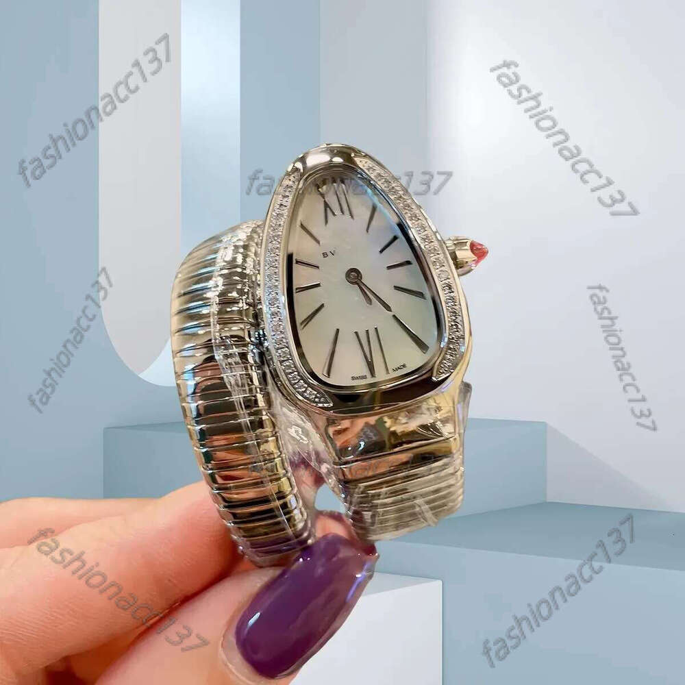 Hot Sale Luxury Snake Watch Designer Ladies Diamond Quartz Wristwatches Bracelet Snake Shaped High Quality Diamond Automatic Female snake watch Snake f4