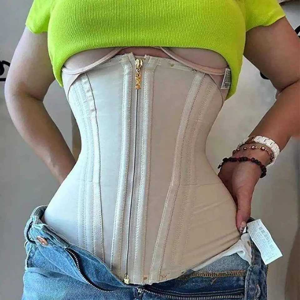New Arrival Women Plus Size Fajas Waist Trainer Corset Tummy Control Zipper Vest Body Shaper Cincher Shapewear Slimming Belt Sports Girdle Z250225