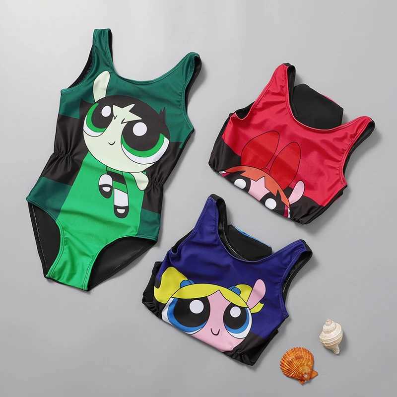 Childrens swimsuit 2021 new cute one-piece flying police womens comfortable and fast drying seaside hot spring set X250224