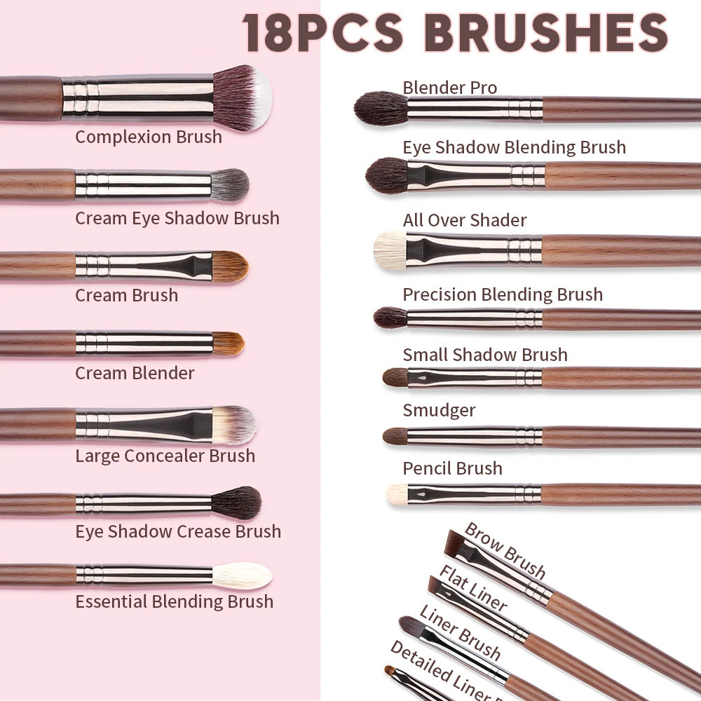 OVW Makeup Brushes Set Beauty Puff Sponge Egg Powder Kabuki Blush Concealer Eye Shadow Makeup Brush Kit 250224