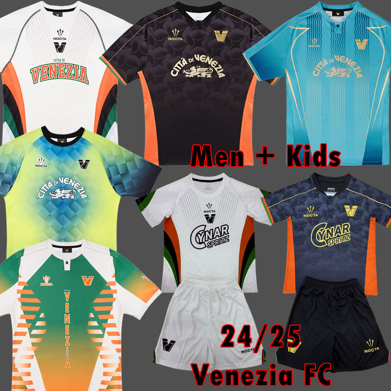 24 25 Venezia FC soccer Jerseys Pre Match home Black Goalkeeper shirts 2024 2025 jersey Venezia Kids football shirt VF kit