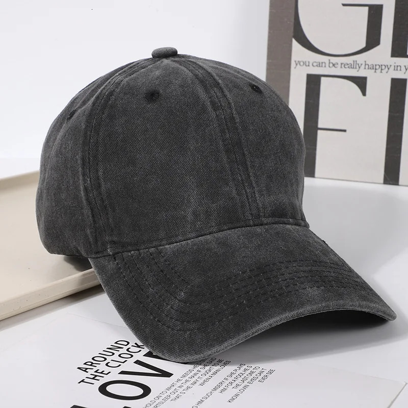 Baseball Cap Washed Cotton Men Women Hat Vintage Hip Hop Caps Solid Color Dad Hat Bone Casquette Outdoor Casual Sport 250206