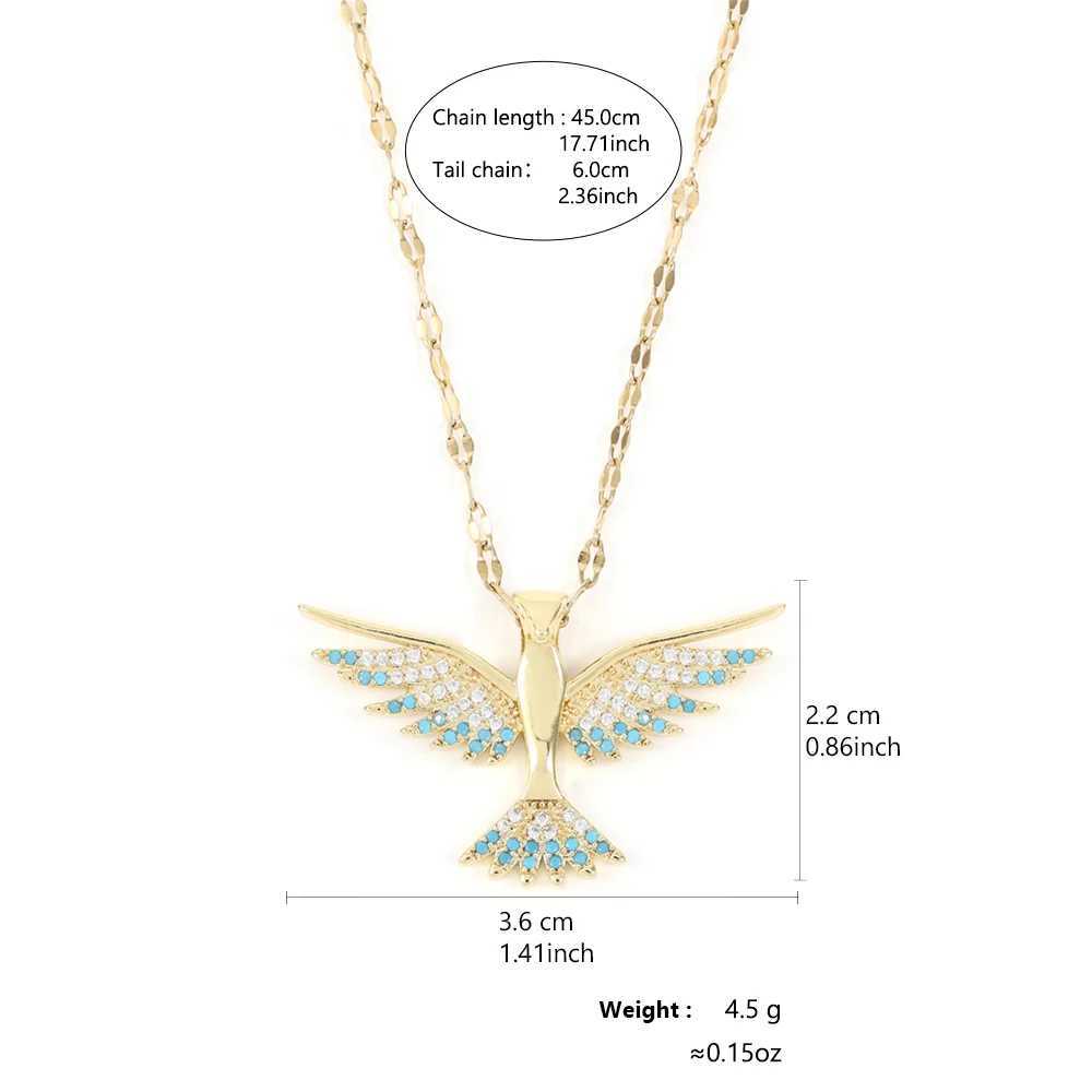 Trendy Phoenix Stainless Steel Cubic Zirconia Necklaces For Wen Men Gold Color Metal Crystal Necklace Party ryday Jewelry X250224