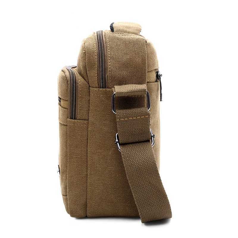 Canvas Shoulder Bag Mens New Korean Style Canvas Messenger Bag Outdoor Leisure Travel Portable Shoulder Bag Purse Handbag Z250225