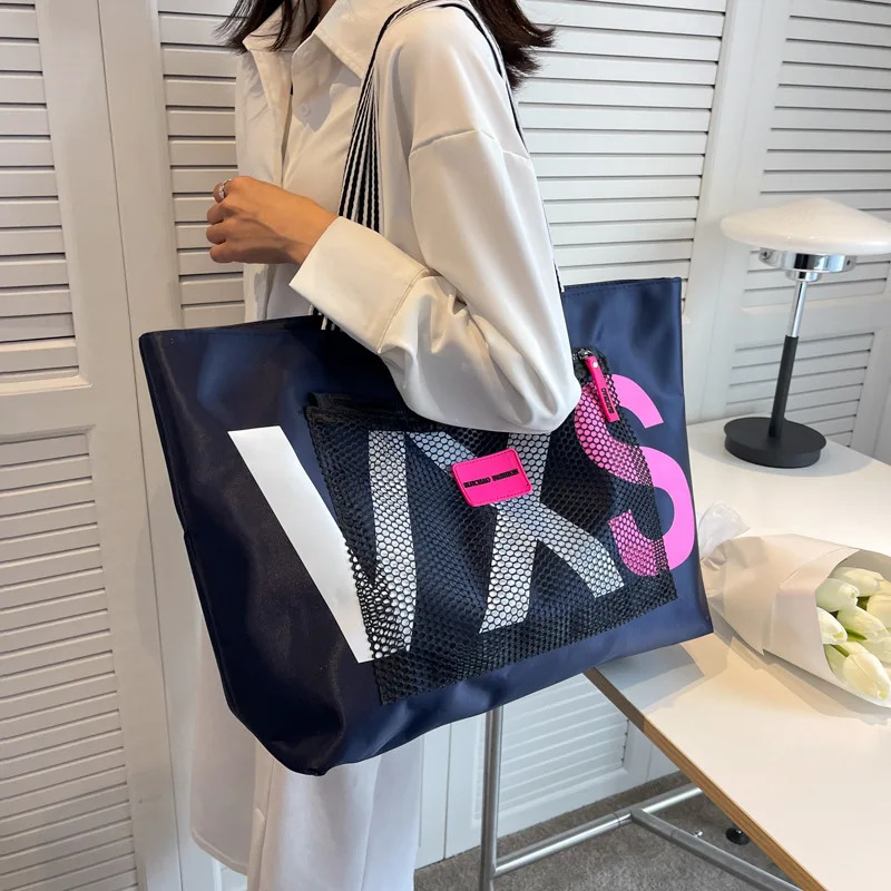 aliwood Arrivals Letter Women Shoulder Bags Trendy Waterproof Tote Beach Bag Large Capacity Female Travel Shopping bags 250224