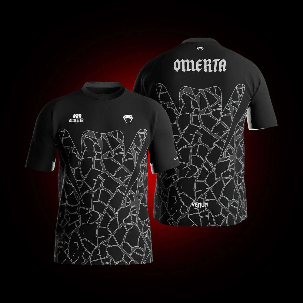 2025 Omerta 47 Series 3D Printed Men's Loose Mesh Moisture wicking Breathable Short Sleeve Round Neck T-shirt
