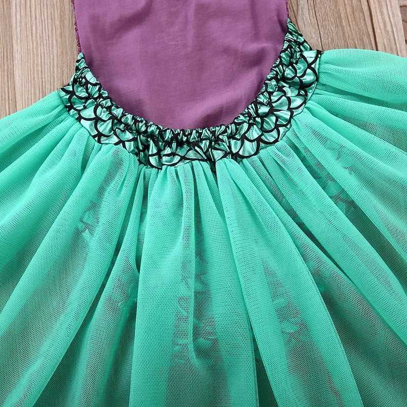 Babys Clothes Girls summer outfit set sleeveless lace mermaid jumpsuit tulle Tutu ski headband 2PCS casual beach outfit X250224