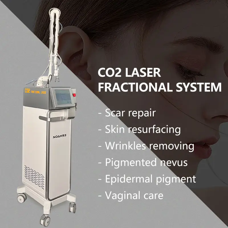 Fractional Co2 Laser 10600nm Freckle Wrinkle Scars Removal Machine 60W CO2 Lazer Acne Scar Removal Skin Resurfacing RF Tube Vaginal Tightening Skin Re