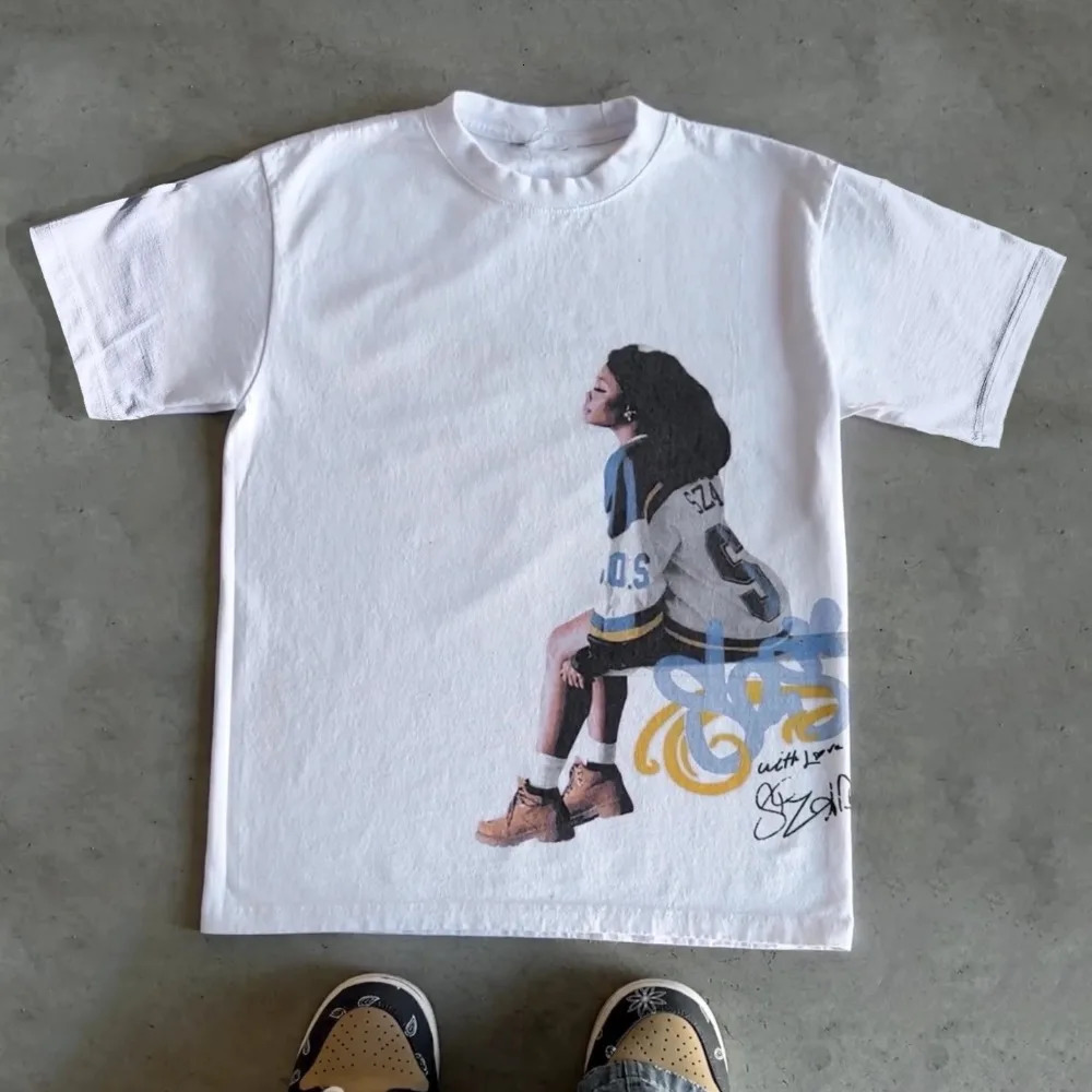 2000s Vintage Casual Print Y2k Womens Short Sleeve O-Neck Streetwear Harajuku Gothic Tee Crop Top Womens Men Clothes 250225