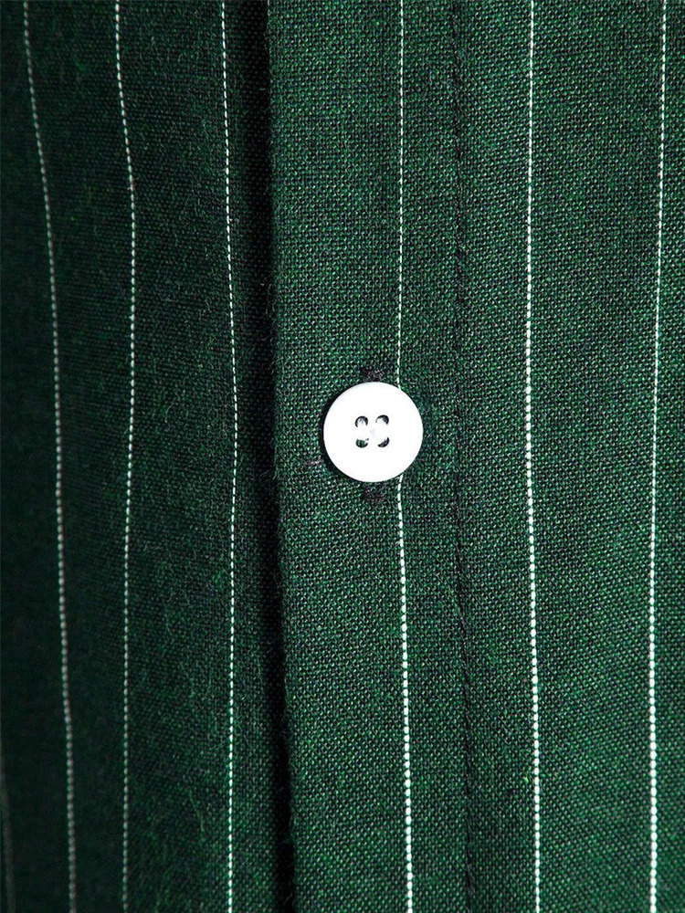 mens striped shirt cotton short sleeved shirt button up shirt casual lapel summer streetwear top 250220