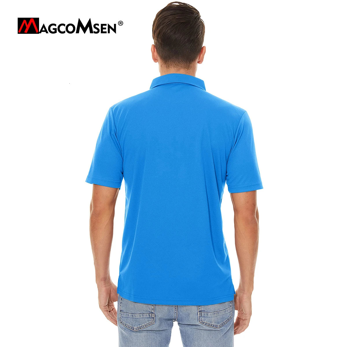 MAGCOMSEN Golf Polo T-shirts Mens Quick Dry T-shirt Sports Shirts Breathable Short Sleeves Pique Jersey Casual Classic Polos 250224