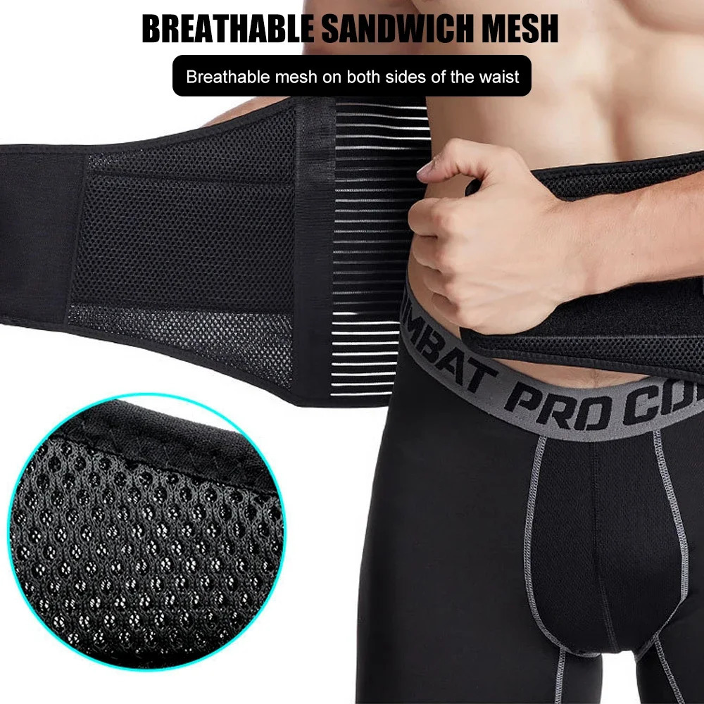 Sports Waist Support Back Support Belt Waist Trainer Corset Sweat Brace Trimmer Home Work Ortopedicas Spine Support Pain Relief 250224