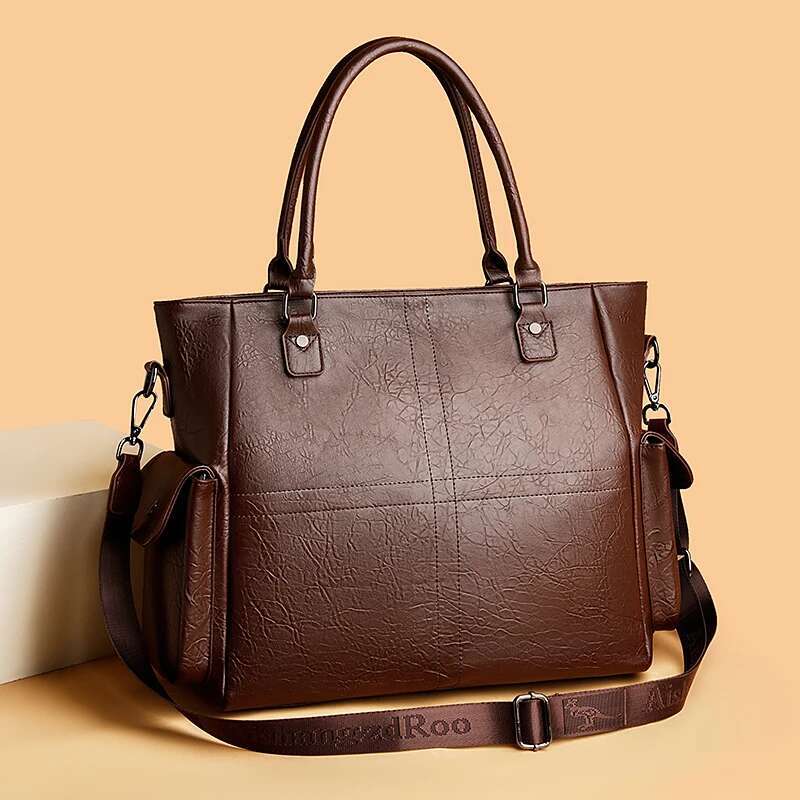 Women High Quality Leather Top-Handle Large Handbag Designer Ladies Commuting Crossbody Bags And Purse Sac