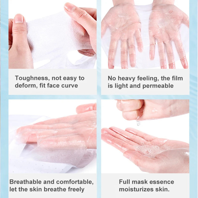 10pc Hyaluronic Acid Face Mask Korean Sheet Mask Moisturizing Facial Mask Skin Care Corean Tony Moly Makeup Skincare Oil Control 250224