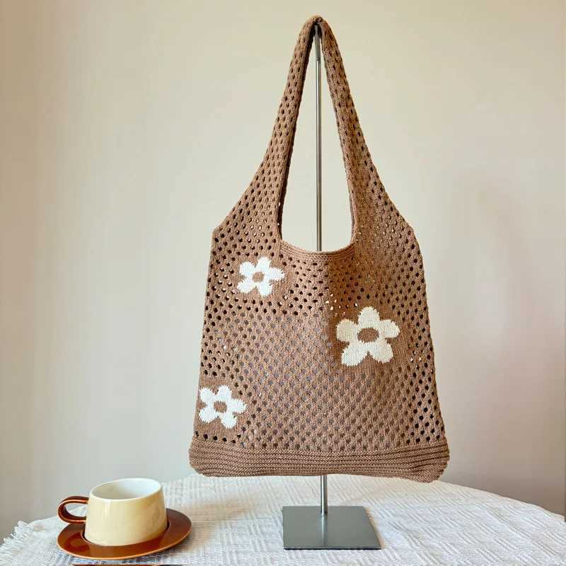 Women's Handbag, Hollow Mesh Shoulder Bag, Fashion Handbag, Super Cool Knitted Handbag, Travel Beach Handbag