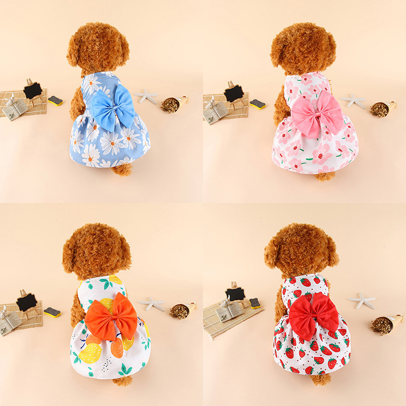Pet Clothing Sweater funny clothes Spring and summer new dress bow cute dress dog sweater pet wear clothes for dog