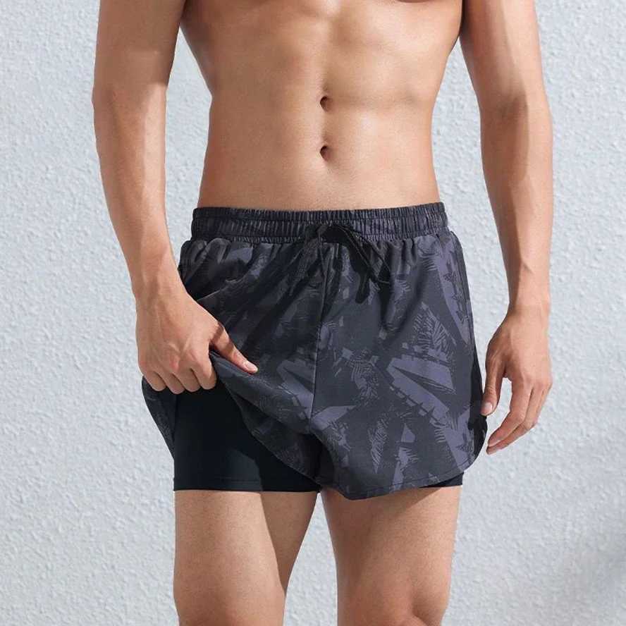 (XL-4XL)Swimming Trunks Men Hot Springs Sport Shorts Quick Dry Anti Embarrassment Beach Short Pants Loose SwimsuitXJ250224