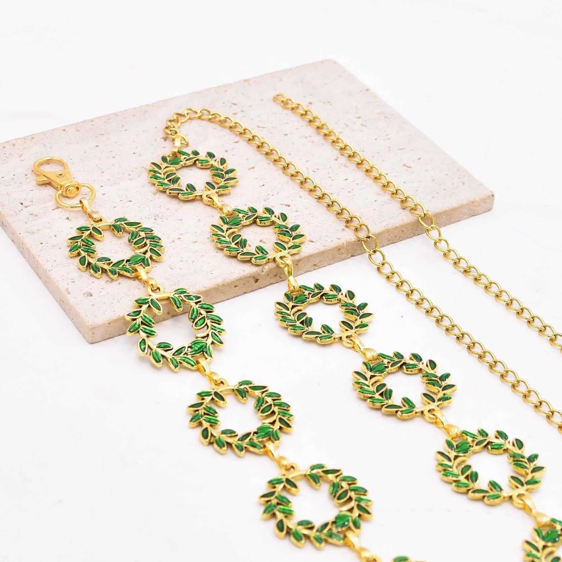 Drip Glaze Women Wasit Chains Satin Of Alloy Body Jewelry Egant Metal Belt Dr Gird For WomenXJ250224