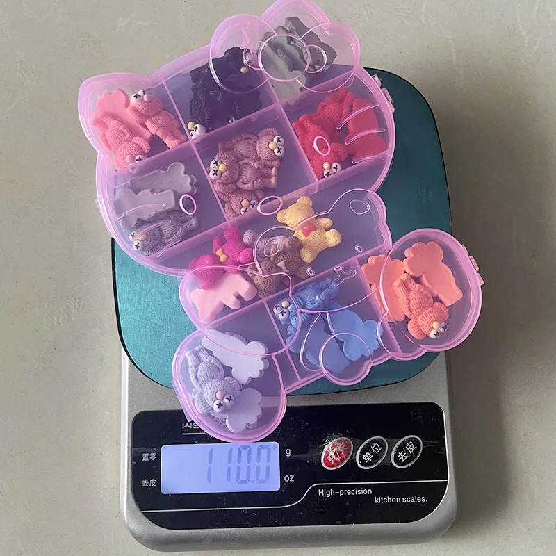 1Box Kawaii Fashion Cartoon Series Nail Accessories Resin Nail Charms Jewelry Decorations For Manicure 250220
