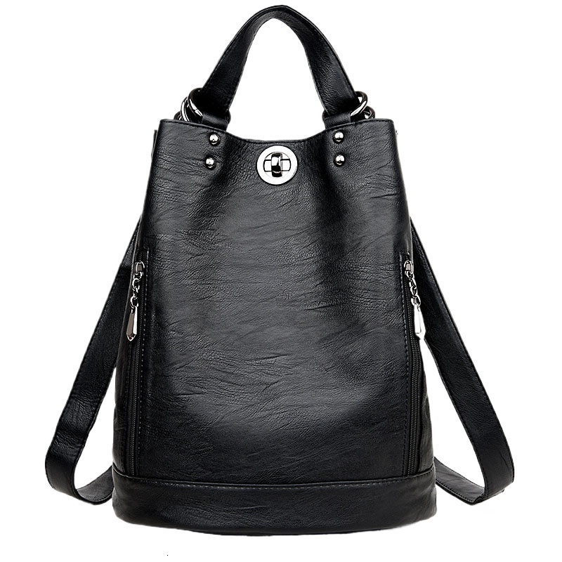 High Quality Soft Leather Bagpack Women Fashion Anti-Theft Backpack New Style4 New Casual Lides Shoulder Large Capacity School Bag