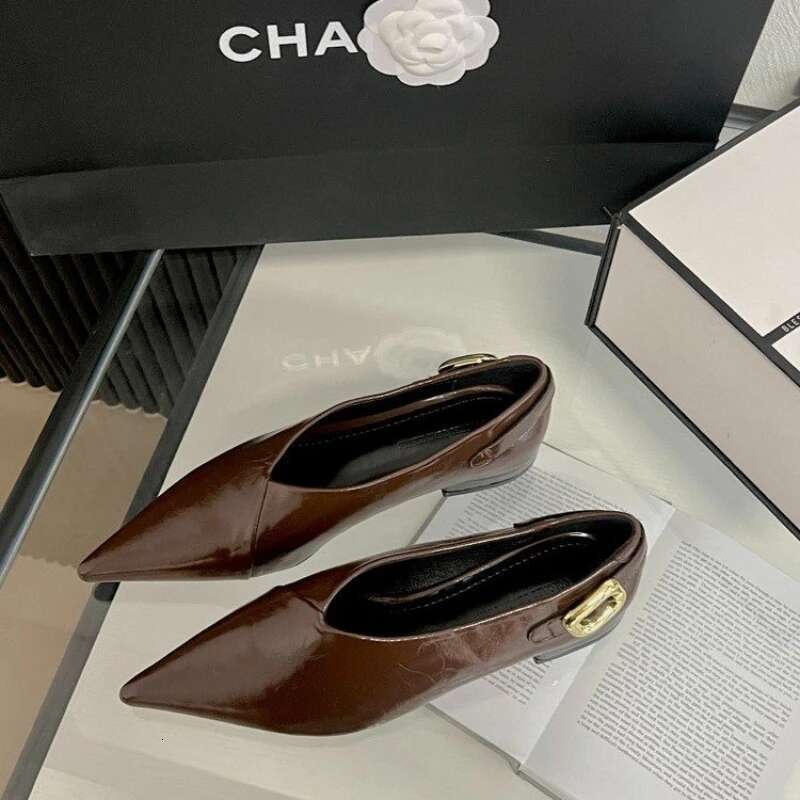 New Fashion Shallow Women With Casual Soft Female Slides Footwear Pointed Toe Office Lady Flats Shoes