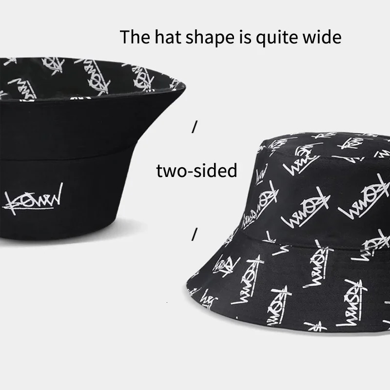 Big Head Letter Bucket Hat for Men Women XL Large Hip Hop Cap Fisherman Summer Sun Plus Size Panama 250210