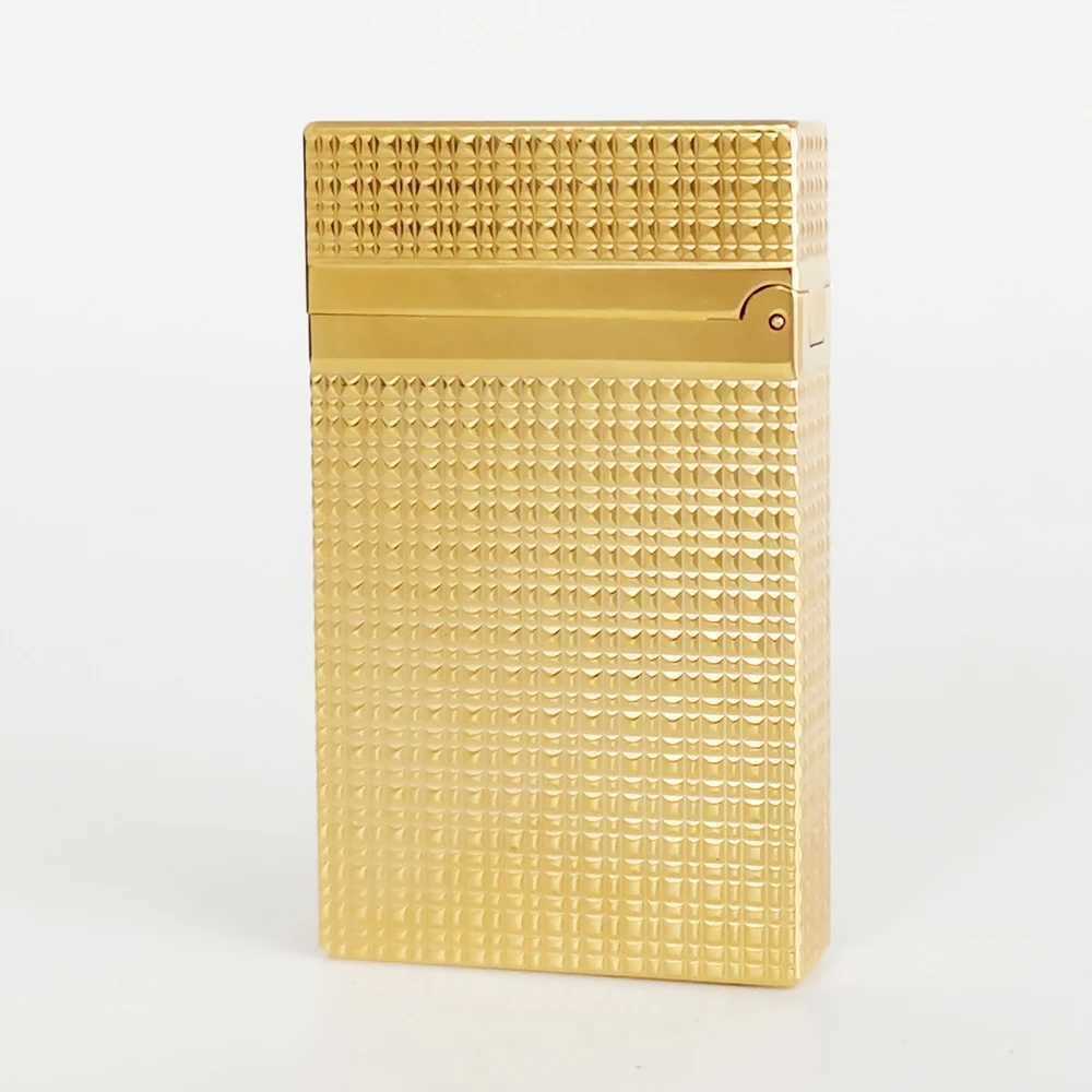 Dunant Lighters Brass Recharge Butane Gas Smoker Cigarette Accessories Tobacco Cigar Tool Man Gift Collection Diamond Not Dupont Y250222