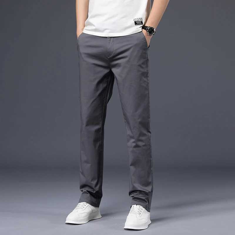 Mens pants cotton casual elastic mens pants mens pants high-quality 4-color plus size pants set 42 44 46 W250225