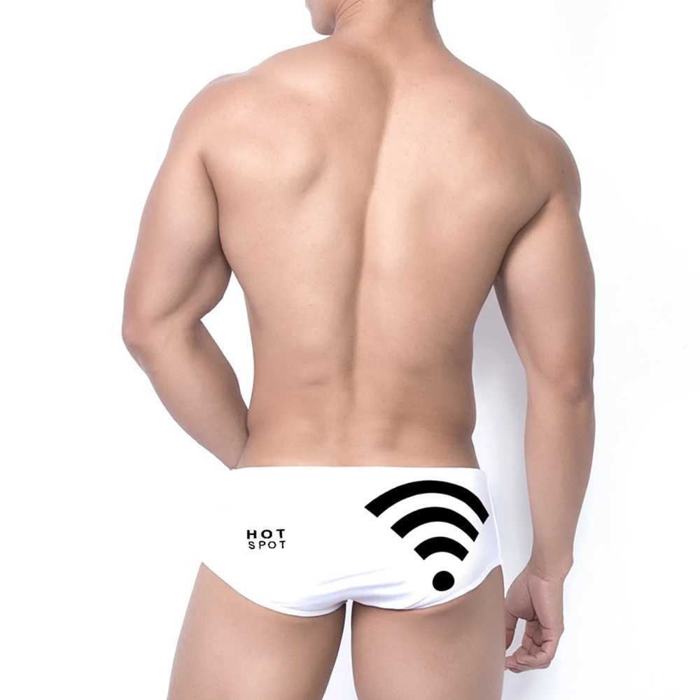 2022 Summer New Mens Boxer Swimming Trunks Trend Printing Sexy Add Pad Quick-drying Drawstring Breathable Training SwimsuitXJ250224