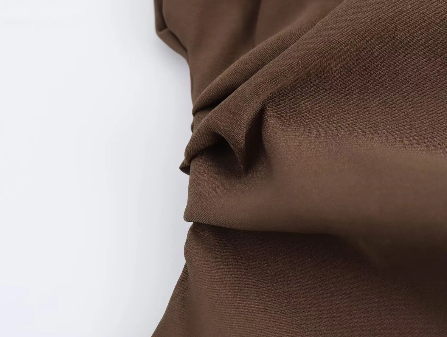 European and American fashion simple pleated decorative shoulderless top 250224