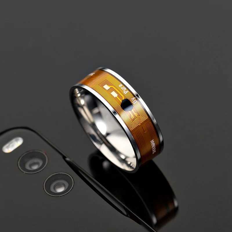 Fashion Mens Ring Magic Wear Chip NFC Smart Ring Wearable For Android Mobile Device Smart Jewelry Couple Stainless Steel Ring W250225