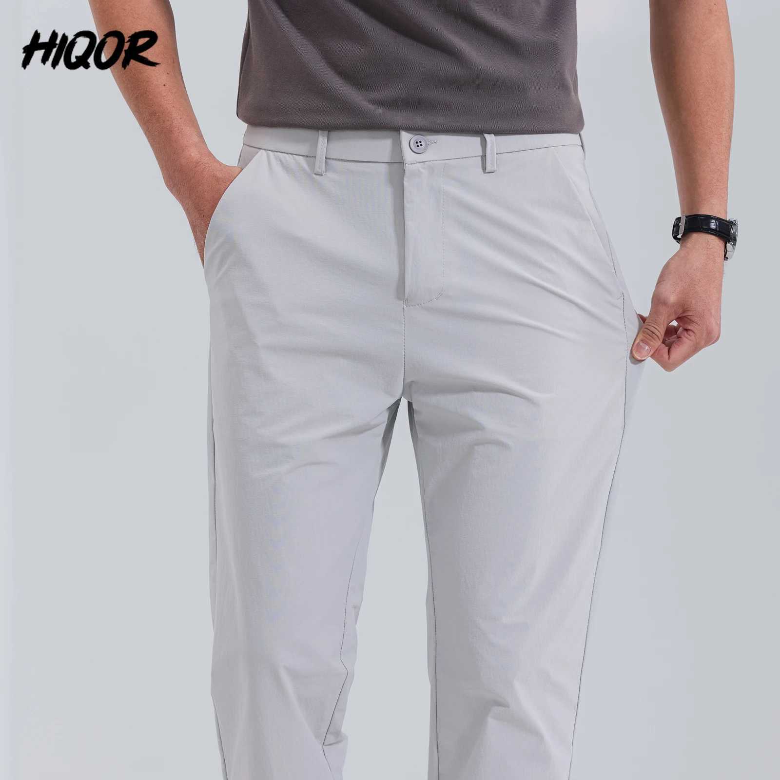 HIQOR Business Trousers For Men Spring Summer Casual Baggy Pants Men Fashion Suit Pants Men Plus Sizes Straight Pants Trousers W250225