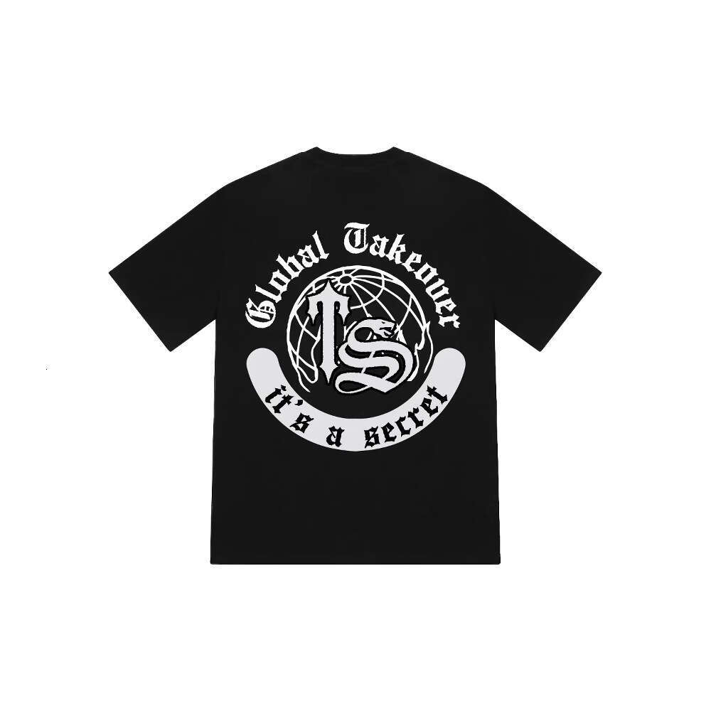 Pattern letters fashionable men's and women's trendy brand t-shirts casual printing