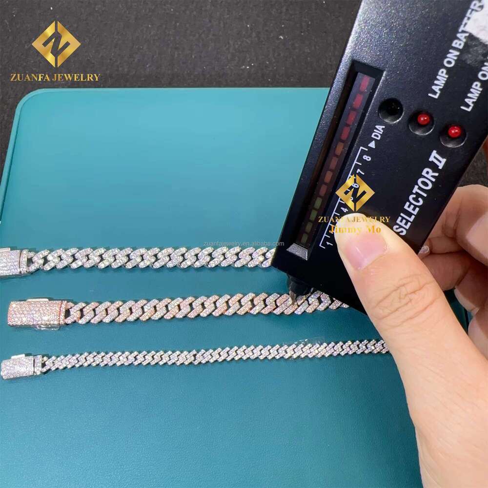 Best Selg Buss Down Rapper Jewelry Sterg Sier Man Hip Hop Iced Out Vvs1 Moissanite Dia Cuban K Bracelet Men