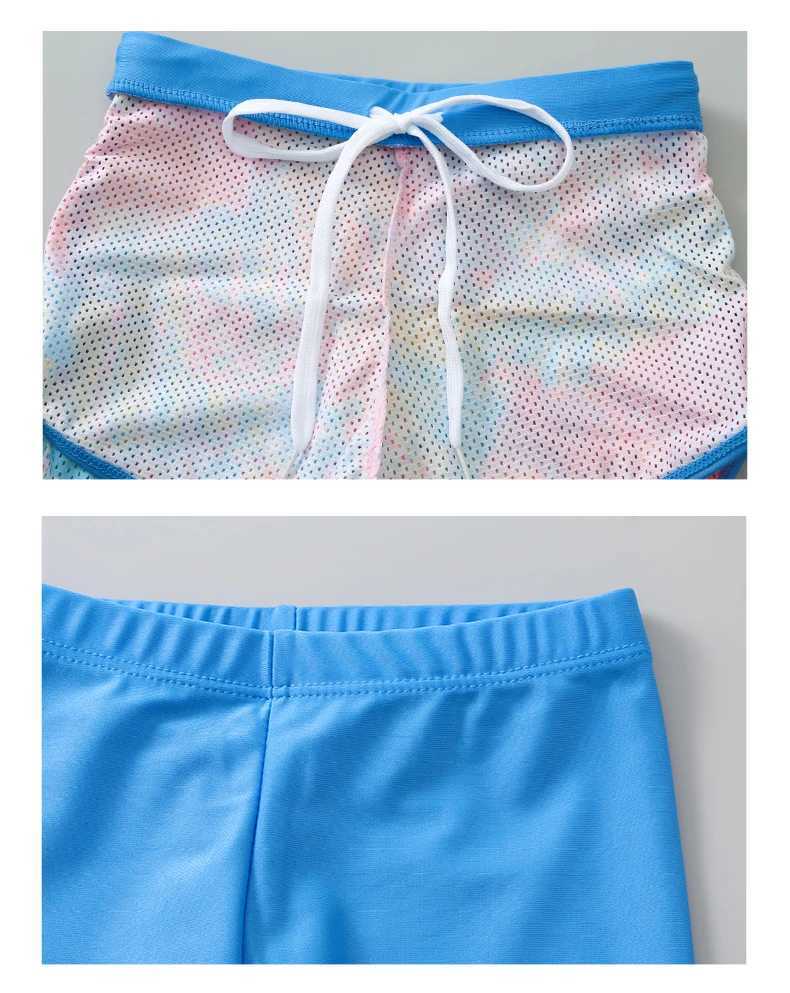 New childrens swimsuit girls long sleeved three piece quick drying swimsuit for student sports X250224