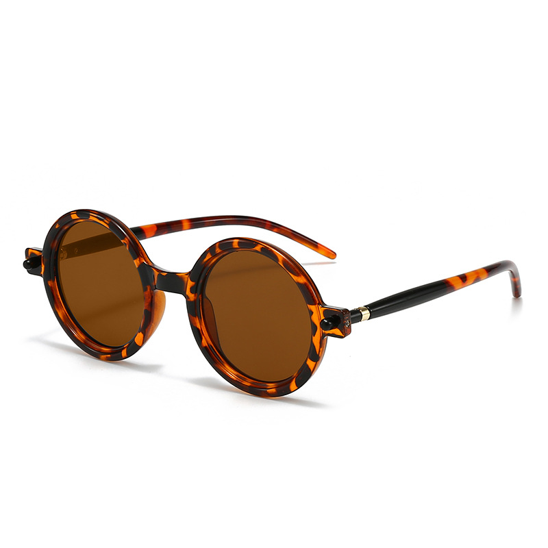 2025 European and American fashion round frame anti-blue light plain glasses for men and women, anti-blue light glasses frame, female photo shoot tren