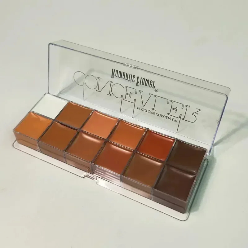 12 Color Concealer Palette Nude Contour Concealer Dark Skin Waterproof Full Coverage Foundation Makeup Cover Face Foundation 250222