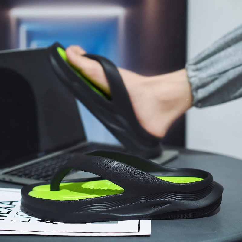 Stylish Men Flip-flops Elegant Male Soft Slippers Comfortable Massage Summer Shoes Fashion Mens Outdoor Sport Slippers 39-250225