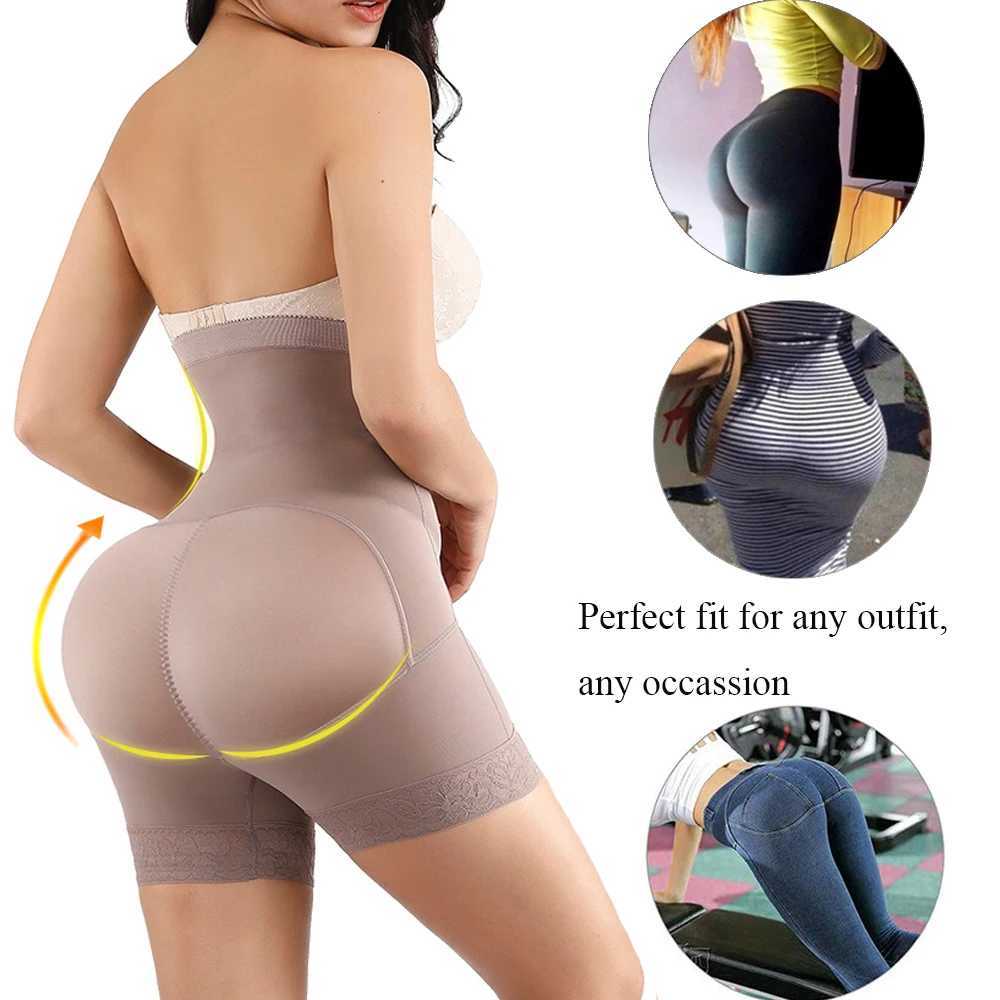 Breasted Lace Butt Lifter Corset High Waist Trainer Body Shapewear Women Slimming Shorts Underwear Tummy Control Panties M250225