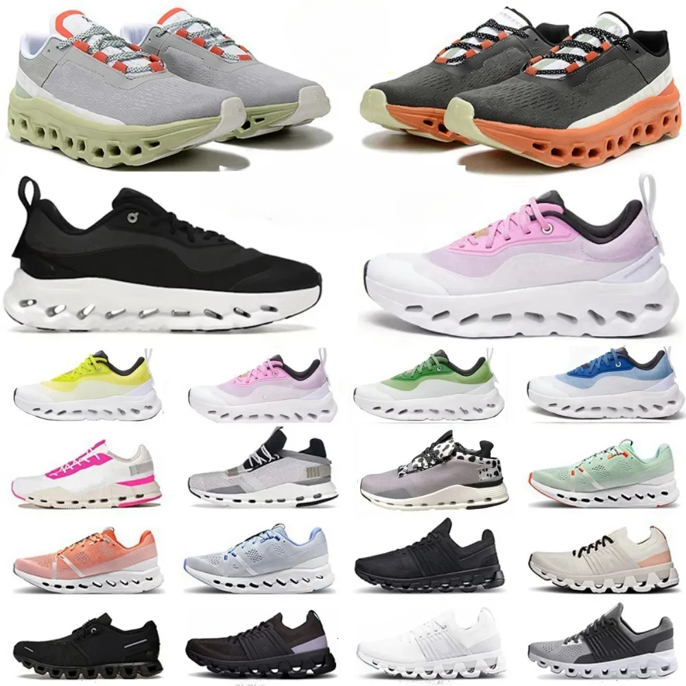 Cloudmonsters Running Shoes Oncloudshoe Men Low Mesh Sneakers for Womens Mens Trainers Triple Black All White Pink Alloy Glacier Sports Outdoor Shoe
