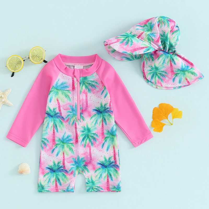 Quick view Wish list Newborn Baby Girls Swimwear Infant Swimsuit Rash Guard Bathing Suit Toddler Beach Long Sleeve Zip Up Summer X250224